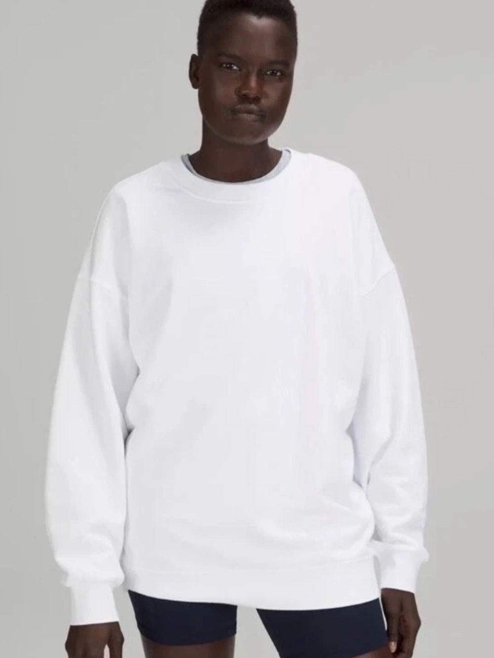 NWT Lululemon perfecty oversized crew 6 white